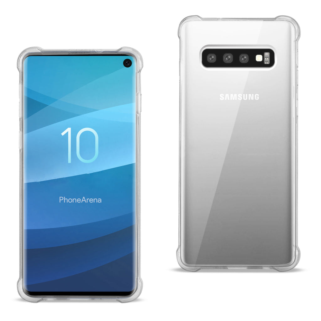 Reiko Samsung Galaxy S10 Clear Bumper Case with Air Cushion Protection | MaxStrata