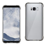 Reiko Samsung Galaxy S8 Clear Bumper Case with Air Cushion Protection in Clear Black | MaxStrata