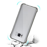 Reiko Samsung Galaxy S8 Clear Bumper Case with Air Cushion Protection in Clear Black | MaxStrata