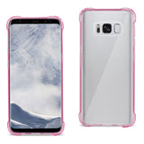 Reiko Samsung Galaxy S8 Clear Bumper Case with Air Cushion Protection in Clear Hot Pink | MaxStrata