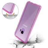 Reiko Samsung Galaxy S9 Clear Bumper Case with Air Cushion Protection in Clear Hot Pink | MaxStrata