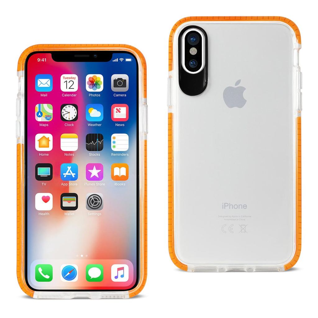 Reiko iPhone X/iPhone XS Soft Transparent TPU Case in Clear Orange | MaxStrata