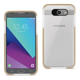 Reiko Samsung Galaxy J7 V (2017) Soft Transparent TPU Case in Clear Gold | MaxStrata