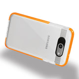 Reiko Samsung Galaxy J7 V (2017) Soft Transparent TPU Case in Clear Orange | MaxStrata