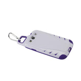 Reiko Samsung Galaxy S3 Dropproof Workout Hybrid Case with Hook in White Purple | MaxStrata