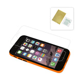 Reiko iPhone 6 Bumper Case with Tempered Glass Screen Protector in Orange | MaxStrata