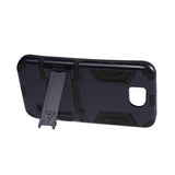 Reiko ZTE Overture 2 Hybrid Metallic Case with Kickstand in Black Navy | MaxStrata