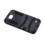 Reiko ZTE Overture 2 Hybrid Metallic Case with Kickstand in Black Navy | MaxStrata