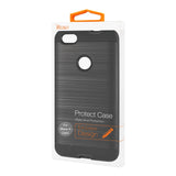 Reiko ZTE Blade X/Z965 Hybrid Metal Brushed Texture Case in Black | MaxStrata