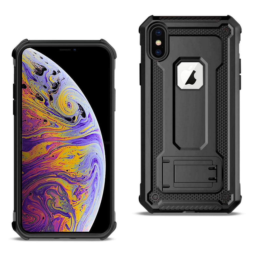 Reiko Apple iPhone XS Max Case with Kickstand in Black | MaxStrata