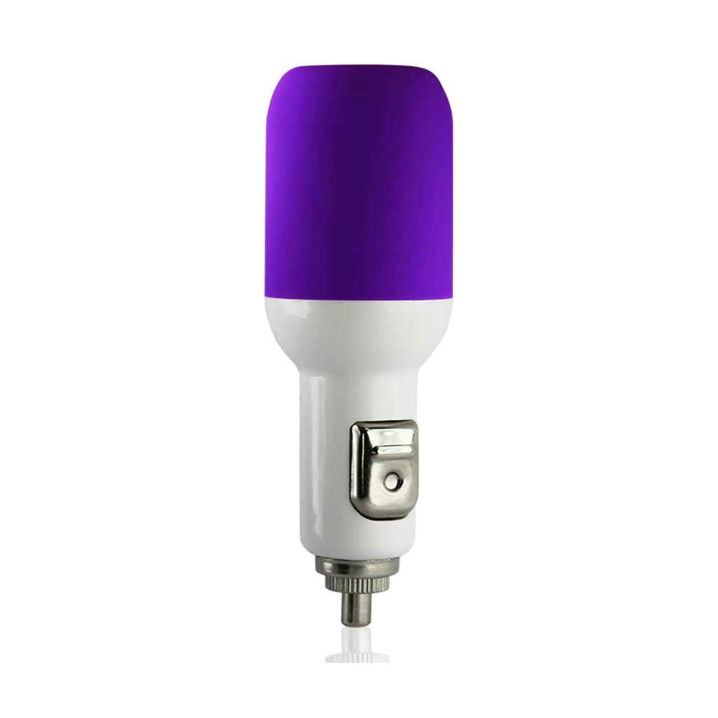 Reiko iPhone 4G 1 AMP USB Car Charger with Cable in Purple | MaxStrata