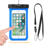 Reiko Waterproof Case for iPhone 6 Plus/ 6S Plus/ 7 Plus or 5.5 Inch Devices with Wrist Strap in Blue | MaxStrata