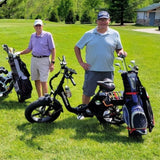 GolfEbikes Golf eBike with Bag Carrier Attachment - UL2849, Foldable & Comfortable Ride | MaxStrata®