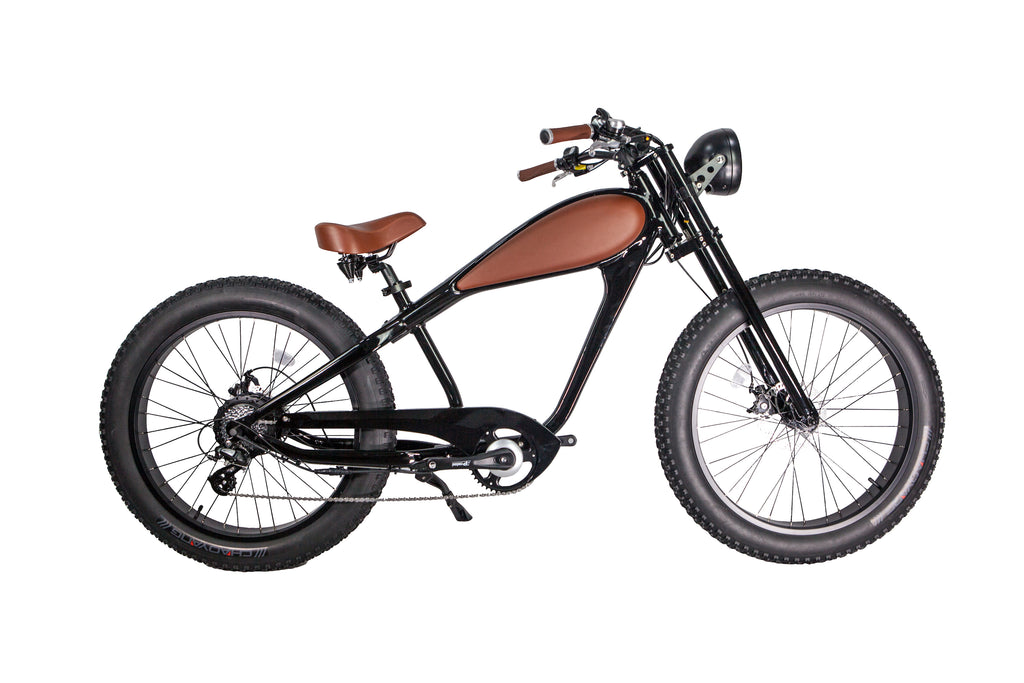 GlareWheel EB-CH Black Electric Bike with 7-Speed Gear | MaxStrata®