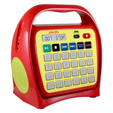 HamiltonBuhl Juke24 - Portable, Digital Jukebox - CD Player & Karaoke Function - Red/Yellow | MaxStrata®