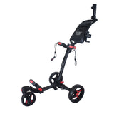 Axglo V2 Golf Push Cart - 3-Wheel - Patented 1-Step Folding System | MaxStrata®