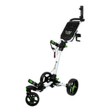 Axglo V2 Golf Push Cart - 3-Wheel - Patented 1-Step Folding System | MaxStrata®