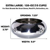 Unspill-a-Bowl® Stainless Steel Double Dog Bowl & Stand Bundle - Paws Pattern | No Spill, Long Ears, Slow Feeding | MaxStrata®