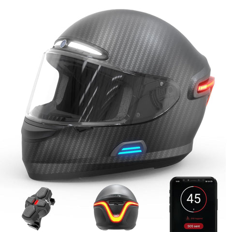 LIVALL MC1 Pro Bluetooth Smart Motorcycle Helmet | Carbon Fiber, 1080P Camera, & Smart Safety - ECE/DOT Approved | MaxStrata®