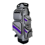 Paradax AI-1 All-In-One Golf Bag with Built-in 3-Wheel Push Cart - Gray | MaxStrata®