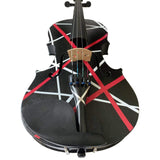 Rozanna’s Violins Red, White & Black Wrap Violin Outfit 1/2 | Ebony Fittings | MaxStrata®