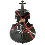 Rozanna’s Violins Red, White & Black Wrap Violin Outfit 1/2 | Ebony Fittings | MaxStrata®