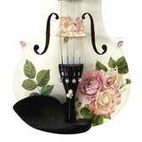 Rozanna’s Violins Rose Delight Violin Outfit with Bejeweled Bow 1/2 | Includes Bow, Rosin, Case & Strings | MaxStrata®