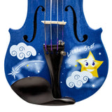 Rozanna’s Violins Blue Twinkle Star Violin Outfit 1/4 | Designed for Children | MaxStrata®