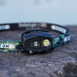 Rippton StellarLight δ 365 Headlamp | Rechargeable Lightweight IP66 Waterproof Motion Sensor Long Last Flashlight | MaxStrata®