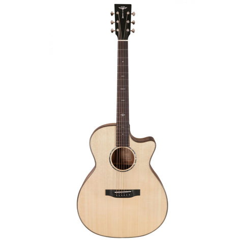 Tyma TG-10E Grand Auditorium Acoustic-Electric Guitar with Pick Up | Solid Sitka Spruce Top | MaxStrata®