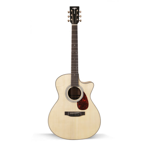 Tyma TG-12E Grand Auditorium Acoustic-Electric Guitar with Pickup | Solid Engelmann Spruce Top | MaxStrata®