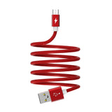 Reiko Moisture 2.6A Premium Full Hi-Speed USB A to Micro USB Data Cable in Red | MaxStrata