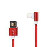 Reiko Moisture 2.6A Premium Full Steel USB to 8-Pin Cable in Red | MaxStrata