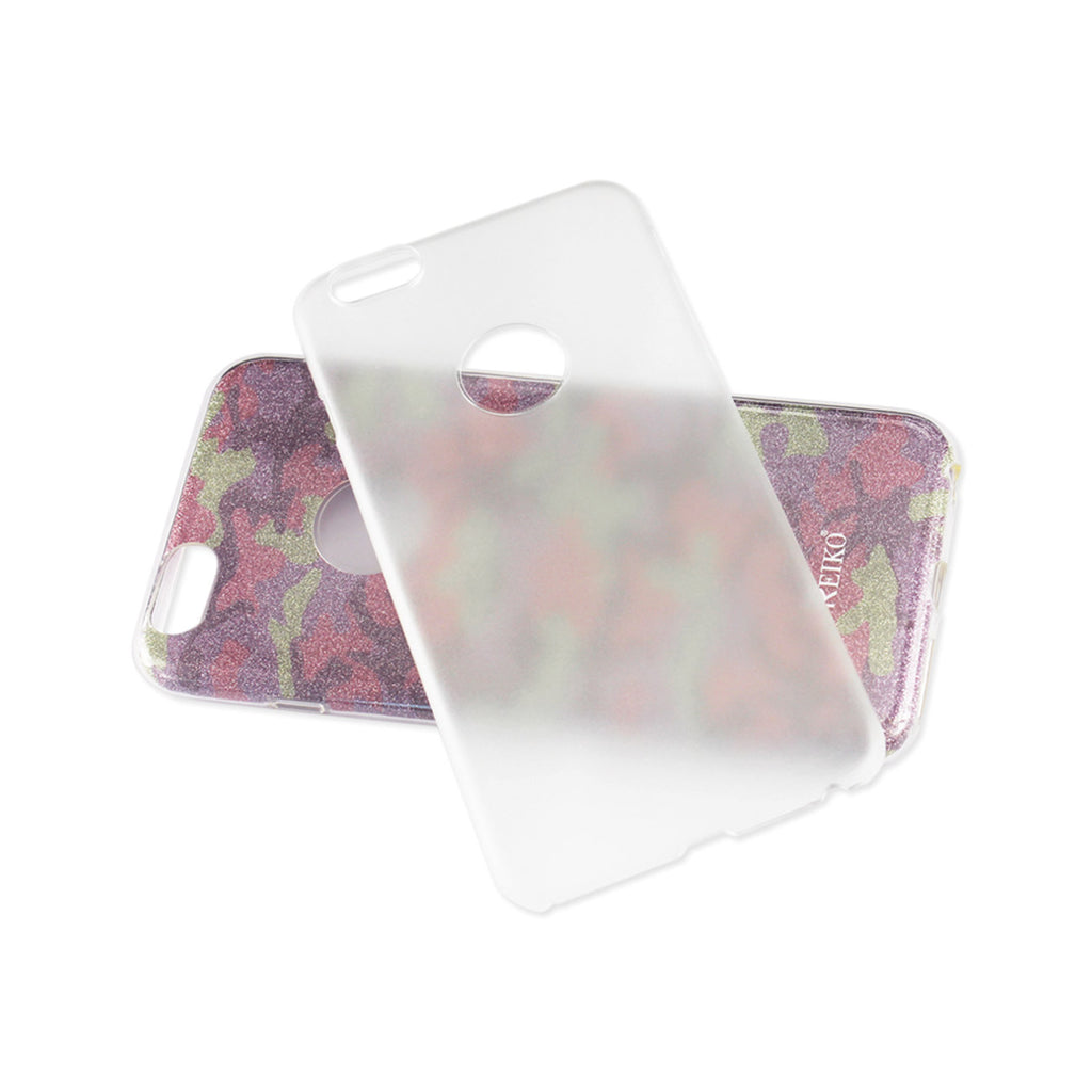 Reiko iPhone 6 Plus/ 6S Plus Shine Glitter Shimmer Camouflage Hybrid Case in Camouflage Purple | MaxStrata