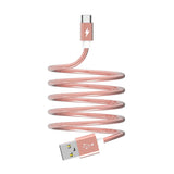 Reiko Moisture 2.6A Premium Full Hi-Speed USB A to USB Type C Data Cable in Pink | MaxStrata