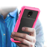 Reiko Samsung Galaxy J3 (2018) Full Coverage Shockproof Case in Pink | MaxStrata