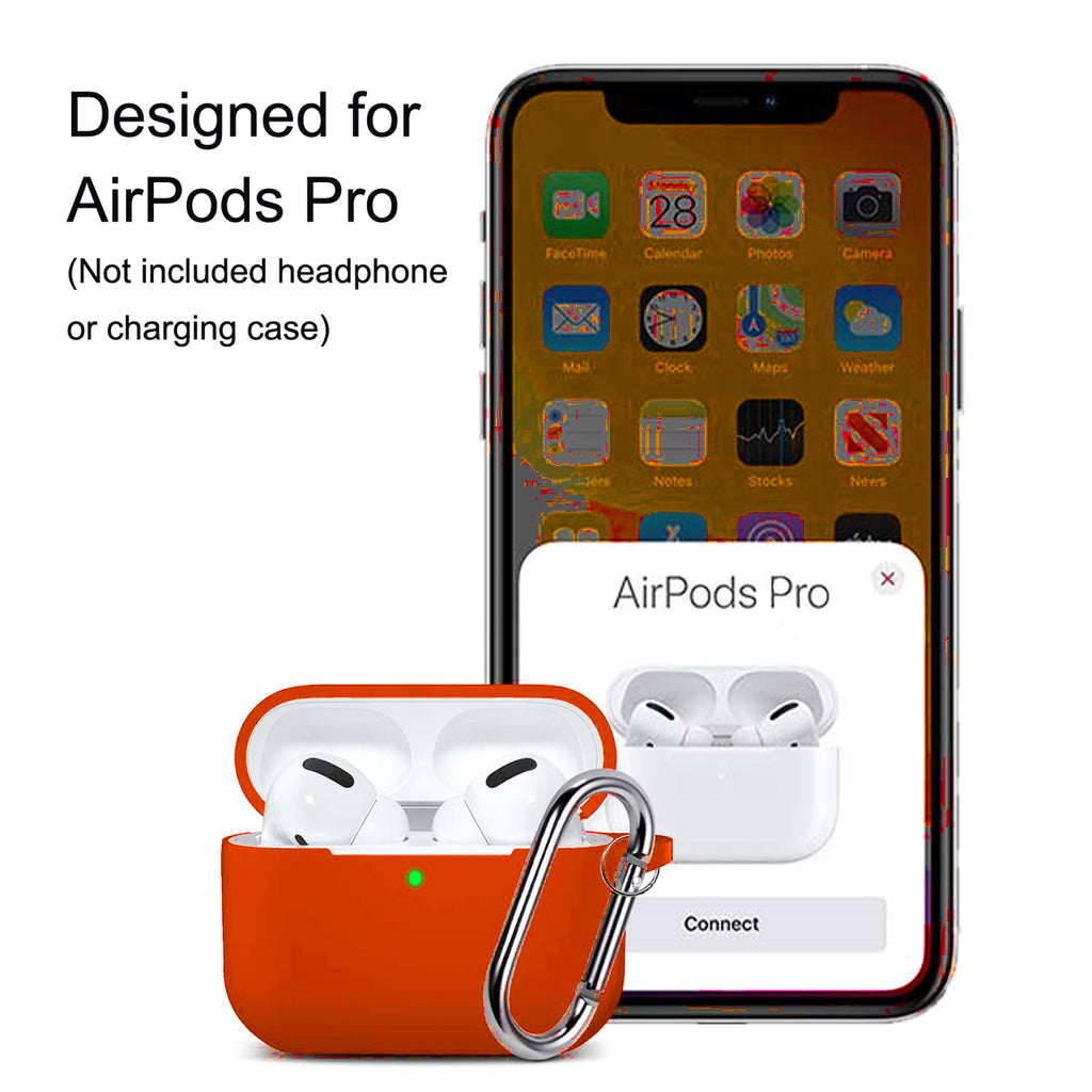 Reiko Premium Silicone AirPods Pro Case in Orange | MaxStrata