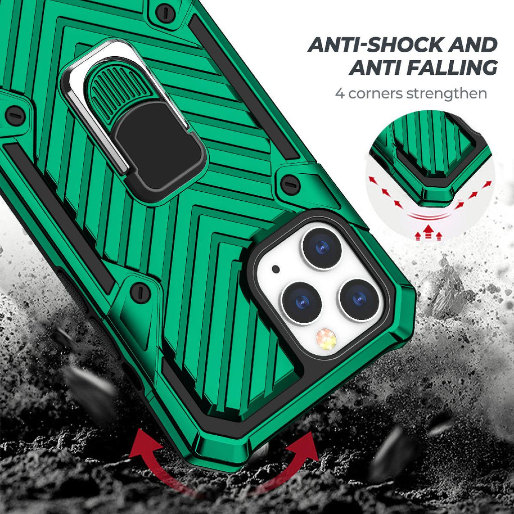 Reiko iPhone 12 Pro Max Kickstand Anti-Shock & Anti Falling Case in Green | MaxStrata