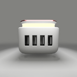 ChargeHub X4 - 4-Port USB SuperCharger & Night Light - White | MaxStrata®