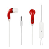 Reiko In-Ear Headphones with Mic in Red | MaxStrata