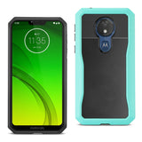 Reiko Motorola Moto G7 Power Full Coverage Shockproof Case in Blue | MaxStrata