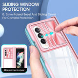 Reiko Full Protection with Mobile Phone Protective Film Slide Camera Lens Phone Case for Samsung Galaxy Z Fold 4 in Pink | MaxStrata